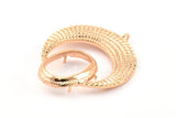 Rose Gold Crescent Pendant, 1 Rose Gold Plated Brass Crescent Pendants With 1 Loop and 15.5x20mm Pad Setting (43x34x2.8mm) BS 1885 Q0414
