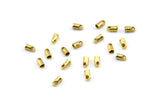 Brass Tassel End Caps, 250 Raw Brass End Cap With 1 Hole, Cord Tips, Cord Ends (4x2mm) E143