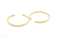 Brass Bracelet Blank, 4 Raw Brass Cuff Bracelet Blank Bangle With 2 Holes (150x4x1mm) V092