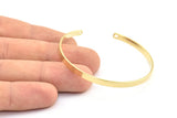 Brass Bracelet Blank, 4 Raw Brass Cuff Bracelet Blank Bangle With 2 Holes (150x4x1mm) V092