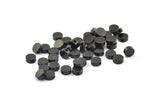 Round Spacer Bead, 25 Oxidized Brass Black Circle Industrial Spacer Bead, Findings (6x2.5mm) Bs-1329 S382