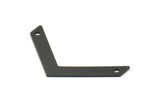 Black Chevron Pendant, 6 Oxidized Brass Black Chevron Pendants With 2 Holes (40x5x0.80mm) D0418--n0631 S639