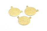 Brass Cabochon Tag, 6 Raw Brass Cabochon Tags With 2 Loops, Stamping Tags (17x1mm) A0613