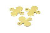 Brass Tag Connector, 24 Raw Brass Tiny Tags With 2 Holes, Stamping Tags, Connectors (15x15x0.8mm) A0889