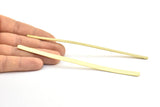 Brass Bracelet Blank, 2 Raw Brass Flat Stamping Bracelet Blanks (145x6x1mm) BRC002