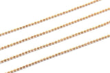 Rose Gold Ball Chain, 1 Meters Rose Gold Plated Ball Chain (1.3mm) Brs 9 Z076 Q0394