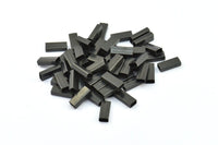 Rectangle Tube Beads, 24 Oxidized Brass Black Rectangle Shaped Tubes (12x5x3mm) A0648 S719