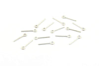 925 Silver Eye Pin, 300 Silver Plated Eye Pins, Findings (11x0.6mm) BS 1834