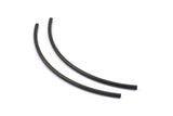 Black Curved Tube, 12 Oxidized Brass Black Curved Tubes (3x110mm) Bs 1419 S547
