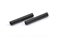 Black Tube Bead, 20 Oxidized Brass Black Tube Beads (5x30mm) Bs 1465 S712