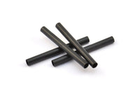 Black Tube Bead. 25 Oxidized Brass Black Tube Beads (3x30mm) Bs 1443 S708