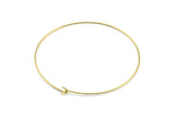 Brass Earring Wires, 25 Raw Brass Earring Studs, Wire Hoops (60x0.8mm) E171