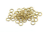 10mm Jump Ring - 100 Raw Brass Jump Rings (10x1.2mm) A0371