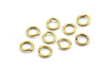 7mm Jump Ring - 100 Raw Brass Jump Rings (7x1.2) A0358