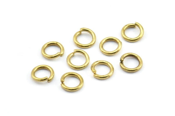 7mm Jump Ring - 250 Raw Brass Jump Ring (7x1.2mm) A0358