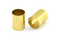 Brass Tube Bead, 10 Raw Brass Tube Beads (14x18mm) Bs 1481