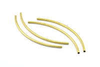 Brass Choker Finding, 12 Raw Brass Curved Tubes (3x100mm) Bs 1418