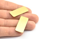 Brass Rectangle Blank, 10 Raw Brass Bracelet Blanks (35x15x0.80mm) D0257