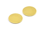 Brass 15mm Disc, 10 Raw Brass Round Stamping Blanks, Tags without Holes (15x1mm) b0109
