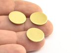 Brass 15mm Disc, 10 Raw Brass Round Stamping Blanks, Tags without Holes (15x1mm) b0109