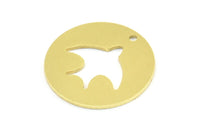Brass Bird Necklace, 10 Raw Brass Bird Tags With 1 Hole, Findings, Charms (23x0.9mm) K636