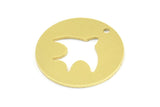 Brass Bird Necklace, 10 Raw Brass Bird Tags With 1 Hole, Findings, Charms (23x0.9mm) K636