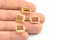 Pirinç Dikdörtgen Ayar, 2 Döngü ve 1 Ped Ayarı ile 6 Ham Pirinç Dikdörtgen Ayar (19x12x3,5 mm) BS 2032