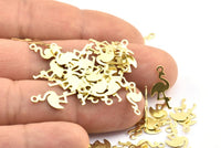 Brass Flamingo Charm, 100 Raw Brass Flamingo Charms With 1 Loop (16.5x7.5x0.4mm) A0887