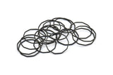 Black Decagon Blank, 25 Oxidized Brass Black Decagon Charms, Pendants (20x0.8x0.7mm) BS 1774 S381