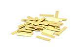 Brass Rectangle Blank, 100 Raw Brass Rectangle Blanks (20x4mm) A0476