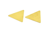 Brass Triangle Blank, 20 Raw Brass Triangle Stamping Blanks (22x25kmm) Brs 3020 A0412