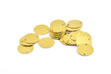 Brass Stamping Tag, 50 Raw Brass Stamping Tag With 2 Holes Connectors, Stamping Tags (16mm) Brs 64 ( A0256 )