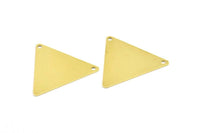 Triangle Bohemian Geometric, 20 Raw Brass Triangle Charms With 2 Holes (22x25mm) Brs 3028 A0084