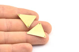 Triangle Bohemian Geometric, 20 Raw Brass Triangle Charms With 2 Holes (22x25mm) Brs 3028 A0084