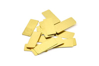 Brass Rectangle Blank, 20 Raw Brass Rectangle Blanks (20x8mm) Brs 161 A0474
