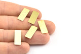 Brass Rectangle Blank, 20 Raw Brass Rectangle Blanks (20x8mm) Brs 161 A0474