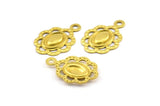 Brass Cameo Charm, 50 Raw Brass Cameo Charms, Findings (15x10mm) Brs 457 A0512