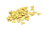 Brass Triangle Bulk, 1000 Raw Brass Triangle Charms with 1 Hole (9x10mm) Brs 6211 A0048