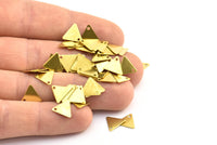 Brass Triangle Bulk, 1000 Raw Brass Triangle Charms with 1 Hole (9x10mm) Brs 6211 A0048