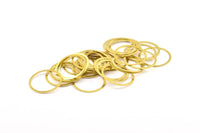 Circle Choker Pendant, 30 Raw Brass Connector Rings (25mm) Brs 450 A0188