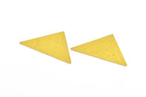 Triangle Stamping Blank, 25 Raw Brass Triangle Stamping Blanks (45x35x35mm) Brs 3092-0 A0405