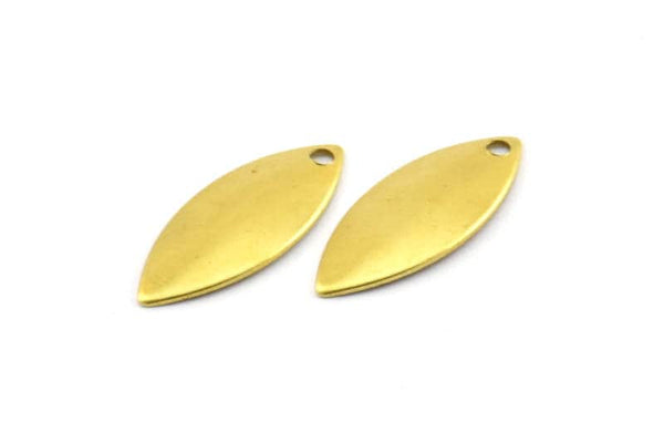 Raw Brass Marquise, 200 Raw Brass Marquise Charms, Findings (16mm) Brs 28 A0127