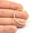 Raw Brass Pendant, 100 Raw Brass Connector Rings  (34mm) Brs 453 A0191