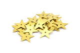 Star Spacing Bead, 50 Raw Brass Star Bead Caps, Discs, Findings  (17x16mm) Brs 632 A0483