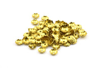 Brass Bead Cap, 50 Raw Brass Bead Caps (8mm) Brs 310 A0174