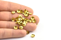 Brass Bead Cap, 50 Raw Brass Bead Caps (8mm) Brs 310 A0174