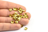 Brass Bead Cap, 50 Raw Brass Bead Caps (8mm) Brs 310 A0174