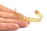 Brass Chevron Cuff - 1 Raw Brass Chevron Cuff Bracelet Blank Bangle With 2 Holes (10x145x0.8mm)  T106-0