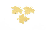 Pirinç Yaprak Tılsımı, 1 Halkalı 50 Ham Pirinç Yaprak Tılsımı, Kolye Ucu, Bulgular (15x13mm) A0605