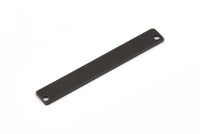 Black Customized Bar, 6 Oxidized Brass Black Stamping Blanks With 2 Holes (6x44x0.80mm) B0191 S667